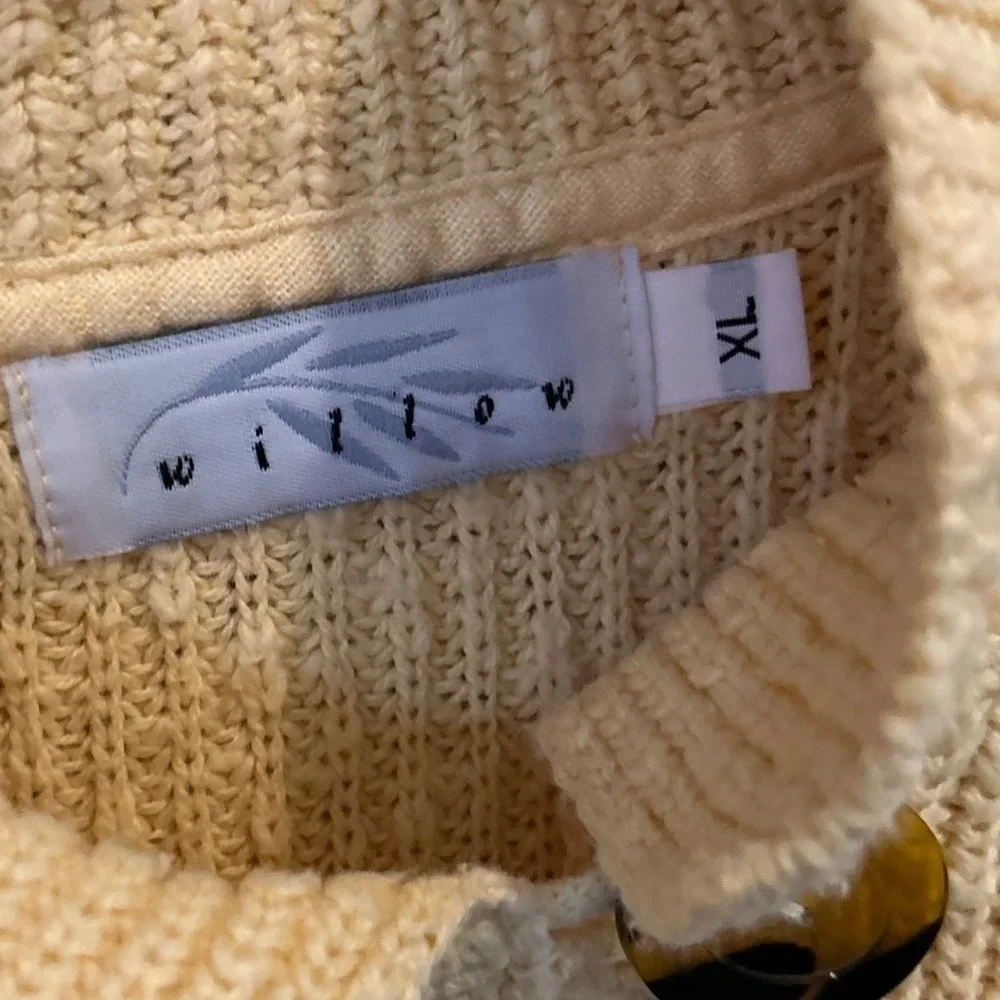 Willow Anthropologie sweater /Cardigan size XL yellow - Picture 9 of 11